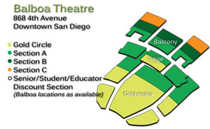 San Diego Theater Seating Chart