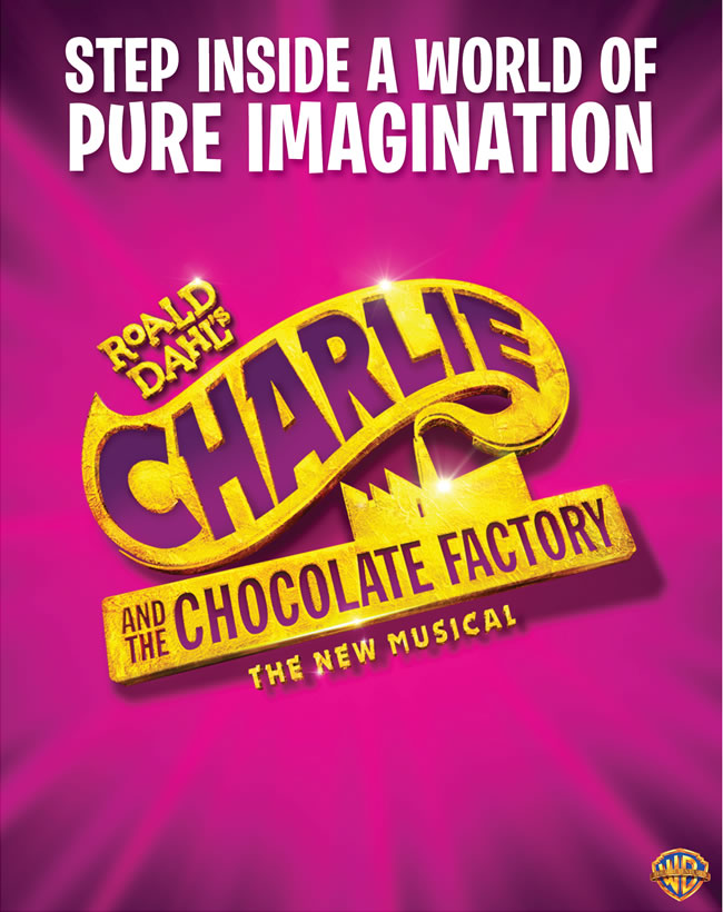 Image result for charlie and the chocolate factory broadway logo