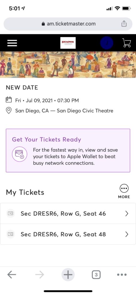 How to Exchange Tickets on iPhone - Step 3 Screenshot