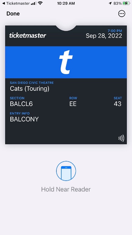 Sample SafeTix Screenshot - Mobile Wallet Sample 03